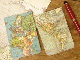 【ネコポスOK】　アメリカ　CAVALLINI/カバリーニ POCKET notebook set VINTAGE MAPS