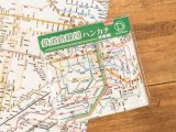 【ネコポスOK】　鉄道路線図ハンカチ　首都圏