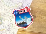 【ネコポスOK】　旅屋オリジナル　Country Sticker　USA/アメリカ