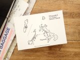 【ネコポスOK】　旅屋オリジナル　白地図ポストカード　NAGASAKI/長崎