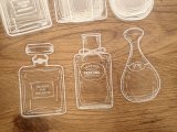 【ネコポスOK】　透明ステッカー　香水瓶