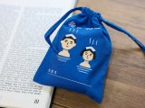 【ネコポスOK】　巾着袋　旅のおとも
