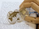 【ネコポスOK】　ブックマーク　世界地図