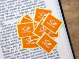 【ネコポスOK】　郵政ステッカー　エストニア　10枚セット　橙