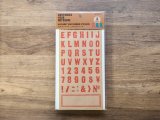 【ネコポスOK】　Traveler's Notebook/トラベラーズノート　アルファベット・ナンバーシール