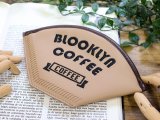 【ネコポスOK】　コーヒーフィルターポーチ　BLOOKLYN COFFEE