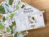 【ネコポスOK】　和紙ステッカー　House Stickers　キャンプ
