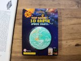 【ネコポスOK】　蓄光ステッカー　3D　地球