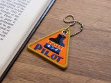 【ネコポスOK】　Old Resta　刺繍キーホルダー　PILOT