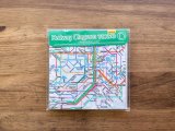 【ネコポスOK】　鉄道路線図ハンカチ　首都圏（英語版）