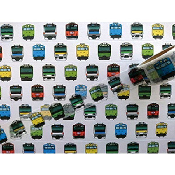 画像2: 【ネコポスOK】　TRAINIART/トレニアート　マスキングテープ　電車の顔 (2)