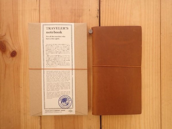 画像1: 【ネコポスOK】　Traveler's Notebook/トラベラーズノート　キャメル (1)