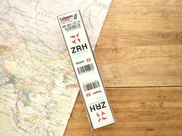 画像1: 【ネコポスOK】　空港コードステッカー　ZRH/Zurich/チューリッヒ空港/Switzerland (1)