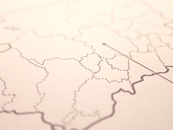 画像3: 【ネコポスOK】　旅屋オリジナル　白地図ポストカード　TOYAMA/富山 (3)