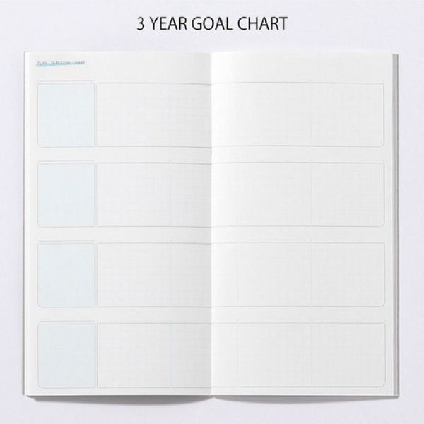 画像2: 【廃番品】【ネコポスOK】　PASSPORT NOTEBOOK PLAN/ノート　プラン　YEAR GOAL CHART (2)