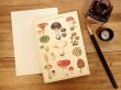 画像1: 【ネコポスOK】　アメリカ　CAVALLINI/カバリーニ　グリーティングカード（2つ折り）　Mushrooms (1)