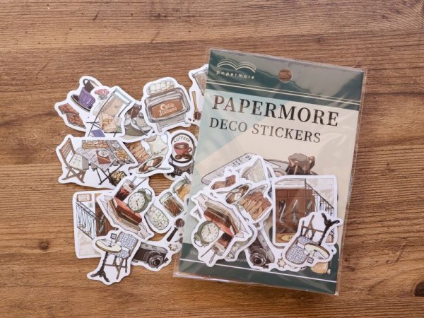 画像1: 【ネコポスOK】　ステッカー　PAPERMORE Deco Stickers　珈琲 (1)