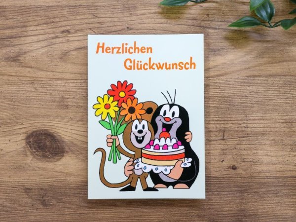 画像1: 【ネコポスOK】　ドイツ　ポストカード　クルテク　Herzlichen Glückwunsch/おめでとう (1)