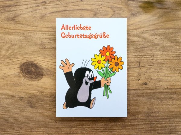 画像1: 【ネコポスOK】　ドイツ　ポストカード　クルテク　Allerliebste Geburtstagsgrüße/最愛の誕生日のあいさつ (1)