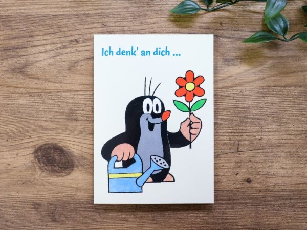 画像1: 【ネコポスOK】　ドイツ　ポストカード　クルテク　Ich denk' an dich/あなたを想っています (1)