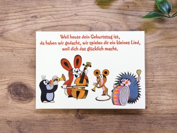 画像1: 【ネコポスOK】　ドイツ　ポストカード　クルテク　今日はあなたの誕生日 (1)