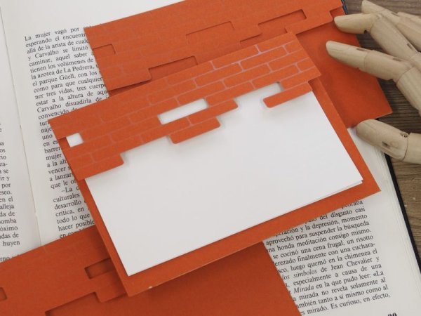 画像1: 【ネコポスOK】　TRAINIART/トレニアート　Brick Envelopes,letters/レンガ　グリーティングカード (1)