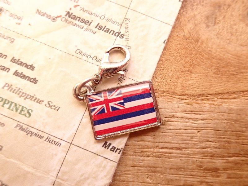 ネコポスok 世界の国旗 チャーム ハワイ州旗 1個 旅屋